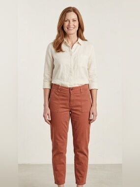 Toad&Co Women's Straight-Leg Jeans in Terracotta